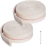 Flat Cotton Wick Rolls - 13 Feet For Oil Lamps & Lanterns, 3/4 Inch Wide. Fixed Price $12.84.