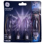 Ge Lighting 40w, 280 Lumen, Faceted Ceiling Fan 4 Bulbs Of Candelabra Base Bc. Fixed Price $19.99.