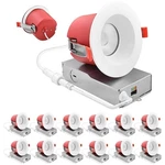 Luxrite 12-pack 4" Led Recessed Lights 5cct 15 Watts 1000lm Dimmable Ic Rated. Fixed Price $779.99.