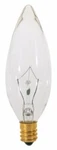 Satco S3230 120v Torpedo Candelabra Base 15-watt B9.5 Light Bulb, Clear. Fixed Price $9.80.
