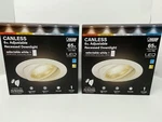 2box Feit Electric Canless 6" Adjustable Recessed Downlight Selectable White Led. Fixed Price $44.99.