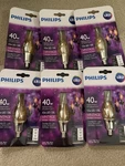 6-pack Philips 4.5w 40w Led Vintage Light Bulb Dimmable Chandelier Ba11 E12 Base. Fixed Price $19.99.