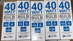 5 Pack Luminance 40 Watt B10 Torpedo Bulb 410l L1414 40b10/f/3 Med Base Frosted. Fixed Price $9.95.