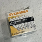 Vintage Sylvania Double Life 6 Pack 60w Chandelier B10 Light Bulbs Small Base. Fixed Price $18.29.