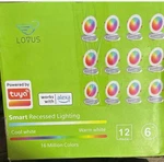 Color Changing Lovus 12 Pack 6 Smart Rgb Recessed Lights, Wifi Alexa Tuya, Dimm. Fixed Price $179.99.