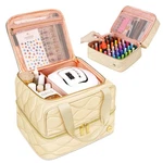 Yorepek Nail Polish Organizer Case Holds 42+ Bottles 42 Bottles, Beige. Fixed Price $34.00.