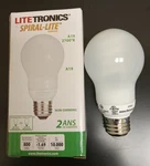 4-pack Litetronics 14w A19 Cfl Bulb E26 Std Base 2700k Non-dim. Fixed Price $14.36.