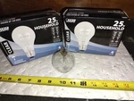 4 Feit Electric Bulbs 25w A19 Clear Standard Base Qty 8. Fixed Price $30.00.