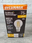 Sylvania 75w A19 Clear Bulb Soft White Opiate. Fixed Price $8.99.