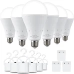 6 Pack Rechargeable Emergency Light Bulbs, Battery Powered Packs, Daylight. Fixed Price $50.61.