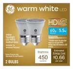 Led Indoor Floodlight Bulb, Par16, Warm White, 6 Watt, 2-pk. - 93129799. Fixed Price $24.48.