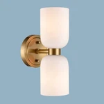 Modern Gold Bathroom Vanity Milky Glass Wall Sconce Light Fixtures. Fixed Price $84.99.