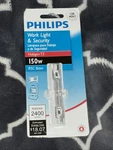 Philips 150-watt 120v T3 2400 Lumen Rsc Base Work Light & Security Bulb. Fixed Price $15.00.