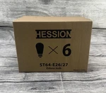 Hession 6-pack Vintage Edison Bulbs, St64 40w E26 Base Amber Glass Warm White.... Fixed Price $35.00.