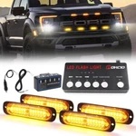 Foxcid 4 X Led Emergency Grille Surface Mount Strobe Light Ultra Slim Sync Flash. Fixed Price $39.99.