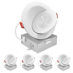 Luxrite 4 Inch Floating Gimbal Led Recessed Lighting With Junction Box, Cri.... Fixed Price $119.99.