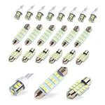 Zkfar Pack-20 Led Car Bulb Kit Set - T10 31mm 42mm Festoon White. Fixed Price $21.59.