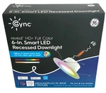 Ge Cync Smart Led Recessed Downlight Full Color Fits 5-in & 6-in Fixtures. Fixed Price $16.95.