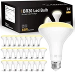 24 Pack Br30 Led Bulbs 65w Equivalent, Dimmable Indoor Flood Lights 2700k Soft. Fixed Price $32.25.