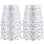 Yisun Set Of 6 Small Metal Chandelier Lamp Shades 3.9" Top 5.9" Bottom 5.5" High. Fixed Price $55.12.