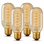 Vintage Edison Light Bulb,antique Style,warm White,amber Glass,110-130v, 4 Pack. Fixed Price $18.35.