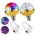 2pcs Colorful Rotating Magic Ball Disco Light Bulb With 2 Pack, Gold. Fixed Price $14.99.