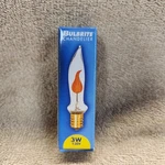 Bulbrite Chandelier Base, 3 Watt, 130 Volt Bulb. Flicker Flame Tip Clear.. Fixed Price $5.00.