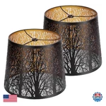 Kozeota Metal Lamp Shades Set Of 2 Drum 7.9" Top X 9.8" Bottom Hig. Fixed Price $78.29.