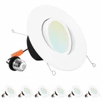 Luxrite 6-pack 5/6 Inch Gimbal Led Recessed Lighting Can Lights 5 Cct Dimmable. Fixed Price $189.99.