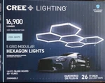 Cree Lighting 5 Grid Modular Hexagon Led Garage Lights 16900 Lumens 26 Light Bar. Fixed Price $102.99.