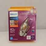 3 Philips Warm Glow Effect 40w Soft White Light Ba11 Dimmable Led. Fixed Price $9.99.