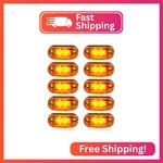 Alfu 10 Pack Amber Dc12-24v Ip68 Waterproof Led Trailer Lights Kit Front Rear Le. Fixed Price $22.28.