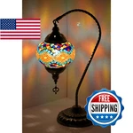 Gogers Swan Neck Turkish Moroccan Lamp Handmade Stained Mosaic Glass Vintage Lam. Fixed Price $82.57.