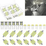Ledyotry 24 Pieces Car Interior Led Lights Dome Light Kit Set, Super White. Fixed Price $17.35.