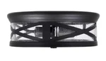Sylvania Wellesley 11 In. Double Bulb Antique Black Ceiling Flush Mount. Fixed Price $48.99.