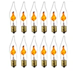 12 Flicker Flame Light Bulb 3w Edison E12 Candelabra Base Flickering Orange Glow. Fixed Price $20.01.