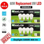 8 Led Light Bulb Maxlite Dimmable 8w Daylight A19 60w Replacement 5000k E26. Fixed Price $19.95.