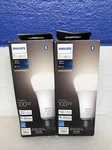 Philips Hue 100w A21 / E26 Smart Led Light Bulb White 1600 Lumens Lot Of 2 New. Fixed Price $39.99.