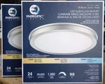 Energetic 14in Slim Led Flush Mount Ceiling Light Brushed Nickel Fixture 2 Pack. Fixed Price $34.99.