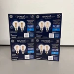 (8 Bulbs) Ge Lighting Reveal Led Hd+ 60w Dimmable Clear 2700k A15 Candelabra. Fixed Price $38.95.