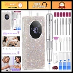 Saviland Professional Portable Electric Nail Drill Kit 40000 Rpm, Glitter. Fixed Price $69.99.