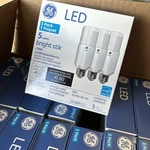 Ge Led5.5ls3/827 Bright Stik Led Lamp 3 Pack, 5w, 450 Lumens, 2700k. Fixed Price $9.99.