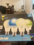 Merkury Innovations A21 Wifi Smart Light Bulb 75w Color White Led 4 Pack Nwt New. Fixed Price $16.78.