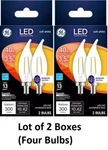 2 Packs Of Bulbs Ge Led 3.5w 40w Soft White Cac 300 Lumens Bent Tip. Fixed Price $9.99.