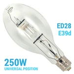 Satco S5831 Mh250/ed28/u/4k Metal Halide 250w Ed28 Hid Mogul Dc Screw E39d Clear. Fixed Price $15.40.