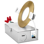 Luxrite 3in Ultra Thin Led Recessed Light J-box 8w 5cct 540lm Brass Trim. Fixed Price $28.49.