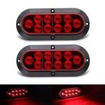 Tmh 6" Oval Red Led Trailer Tail Light 7.5 X 3.3 2.2 (l W H),. Fixed Price $24.76.