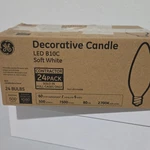 Ge 5w Led Candle B10c Bulb 24-pack 500 Lumens 2700k Soft White Non-dimmable. Fixed Price $17.99.
