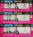 Feit 40w Replacement Uses Only 11w G25 Globe 238660 Conserv-energy 12 Bulbs Nib. Fixed Price $39.99.