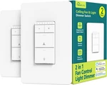 New Treatlife Wifi Ceiling Fan & Lights Dimmer Switch, 2 Pack, Alexa Google. Fixed Price $66.89.